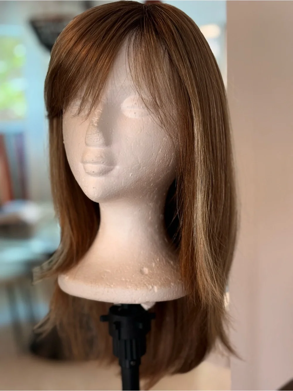 ENVY Madison Long Straight Razored Layers Blonde Brown Synthetic Wig! Champagne